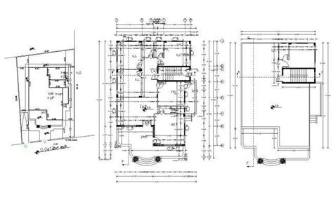 Residential Bungalow Terrace Plan Autocad Drawing Cadbull