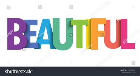Beautiful Colorful Vector Concept Word Typography Stock Vector Royalty