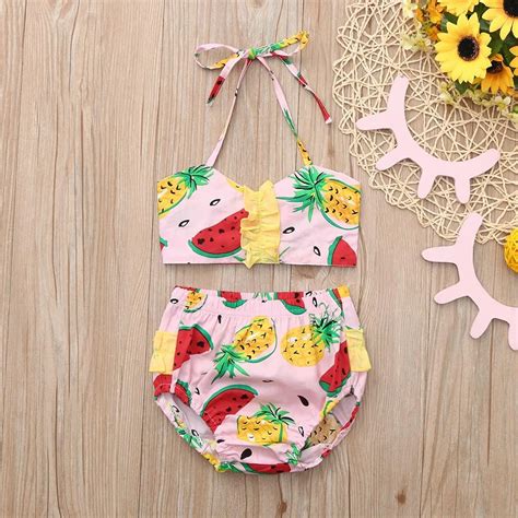 Telotuny Girls Swimwear Children Kids Girls Bikini Beach Watermelon