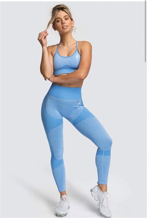 Blue Workout Leggings Outfit Prestastyle