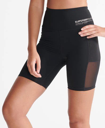 Womens Cooling Tight Shorts In Black Superdry