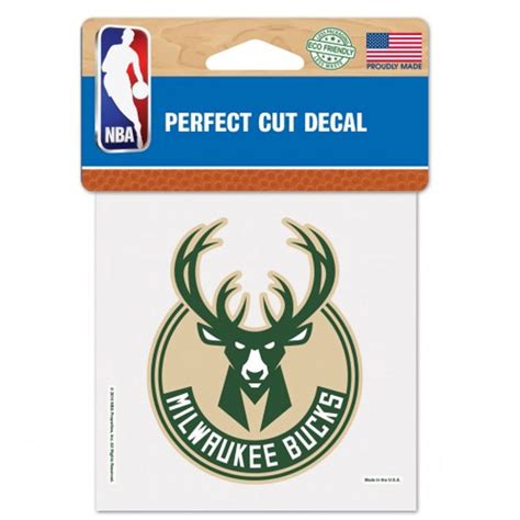 Milwaukee Bucks 4x4 Die Cut Decal At Sticker Shoppe