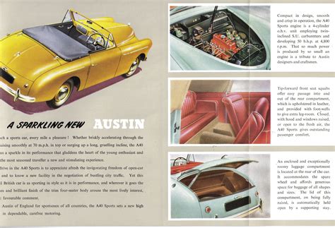 Austin A40 Car Brochure Car Brochure Small Engine Moped Car Ads Vintage Cars Classic Cars