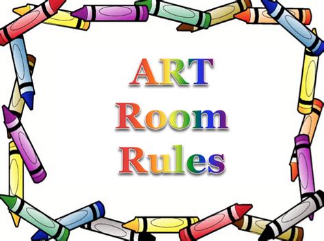 The Smartteacher Resource Art Room Rules Powerpoint
