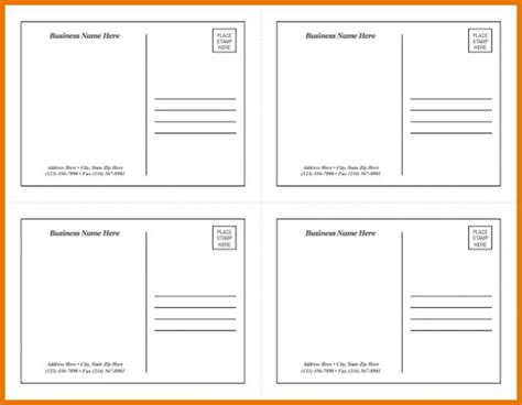 Postcard Template Free Postcard Template Printable Postcards