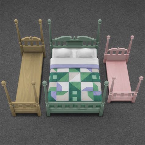 Cozy Crafter Bed Set · Sims 4 Cc Objects