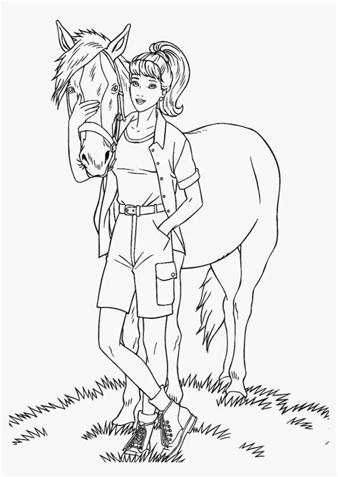 barbie  horse coloring pages   print