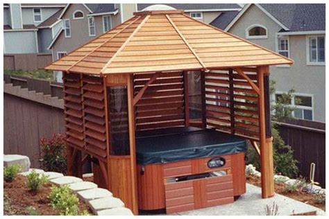 Ideas for hot tub/spa enclosures for extra added privacy. 31 best images about Hot Tub Privacy / Spa Enclosures on ...