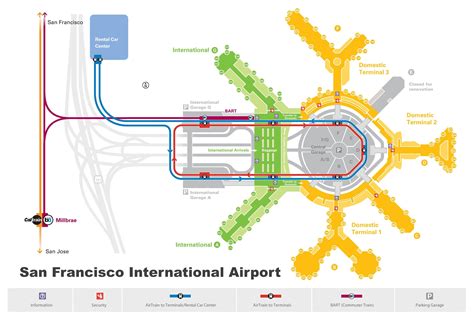 San Francisco Airport Terminal Map World Map