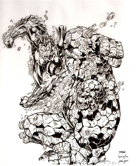 Namor Vs Thing Inks By Adr Ben On Deviantart