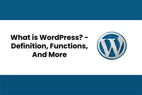 What Is Wordpress Definition Functions And More Ctr