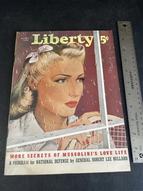 Vintage Liberty Pinup Girl Theme Magazine Pre Wwii Era Mussolinis Love
