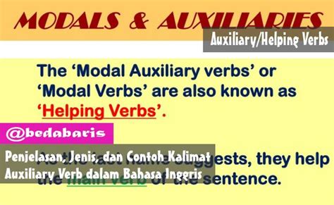 Penjelasan Jenis Dan Contoh Kalimat Auxiliary Verb Dalam Bahasa Inggris Bahasa Inggris