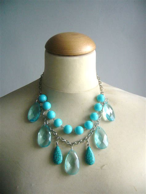 Turquoise Statement Necklace On Luulla