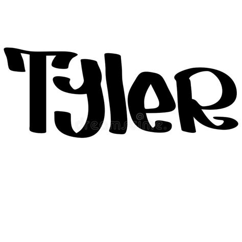 Tyler Male Name Street Art Design Graffiti Tag Tyler Vector Art