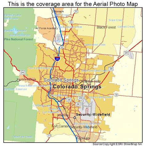 Map Of Colorado Springs Area Maping Resources