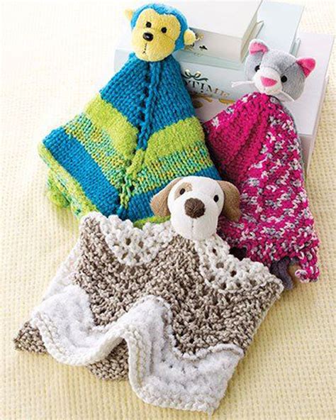 Beautiful Skills Crochet Knitting Quilting Buddy Blankies Knit Patterns