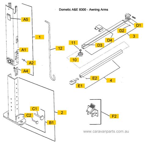 Dometic 9100 Awning Parts Diagram