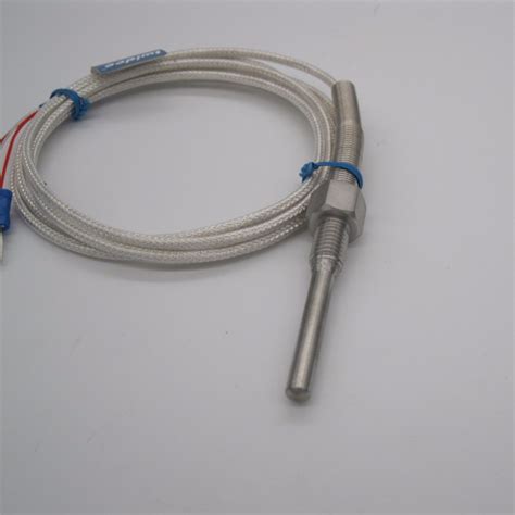 High Quality Pt100 Probe 2m Rtd Cable Stainless Probe 100mm 3 Wires