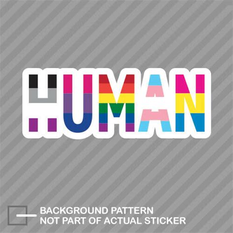 human lgbt flag gay pride sticker decal vinyl lesbian gay bisexual transgender ebay