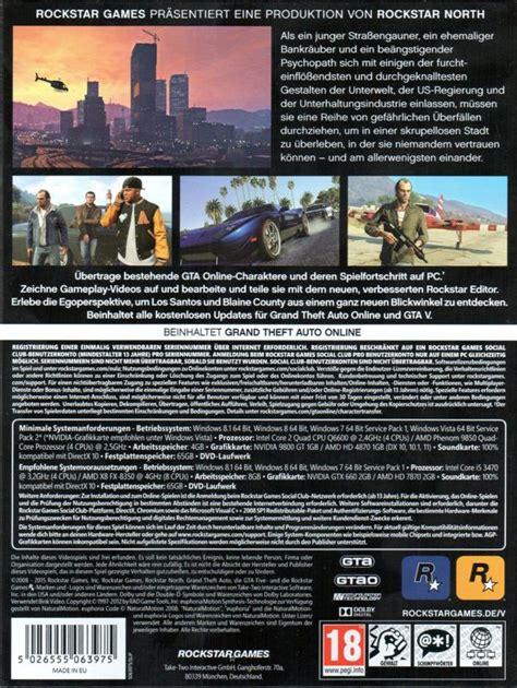 Grand Theft Auto V Cover Or Packaging Material Mobygames