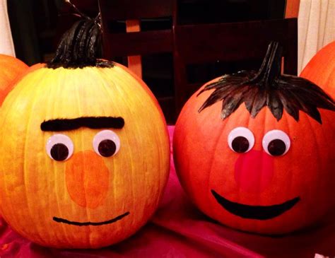 Bert And Ernie Pumpkins Pumpkin Carving Holidays And Events Halloween