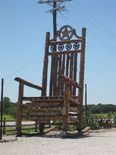 Lipan Texas The Star Of Texas Giant Rocking Chair The Star Of