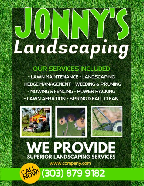 lawn service flyer template postermywall