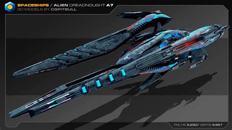 Spaceships Alien Dreadnought A7 Youtube
