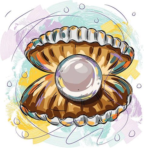 Best Oyster With Pearl Illustrations Royalty Free Vector Graphics