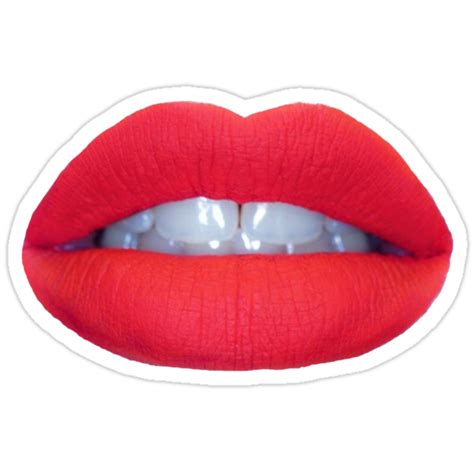 Red Lips Stickers By Caomicc Redbubble