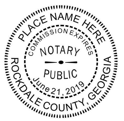State Of Georgia Custom Round Self Inking Notary Public Stamp Ideal