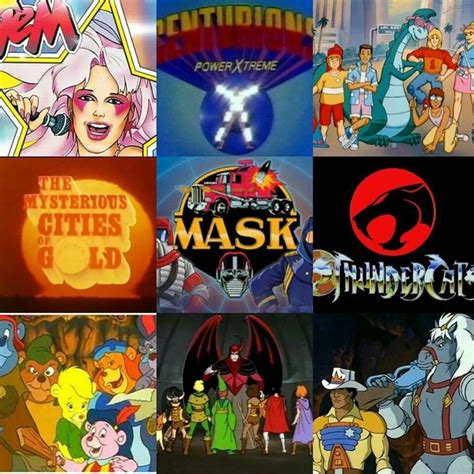 Cartoon Characters Are Featured In This Collage With The Titles Logo