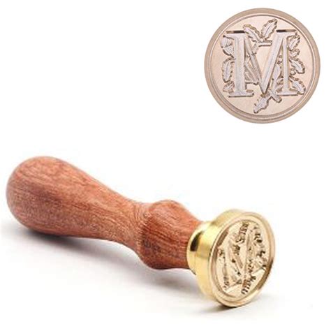 Ретро печат с дървена дръжка - буква М | Восъчни печати | Сувенири и ...