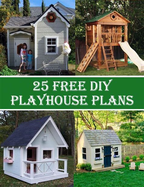 25 Free Diy Playhouse Plans That Kids Will Love Diy Playhouse Plans