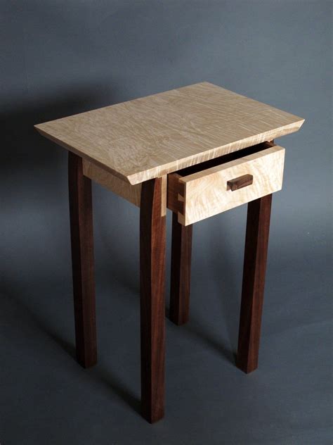Bed Side Table With Drawer Narrow Wooden Table Contemporary