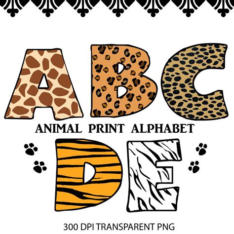 Animal Print Letters Printable