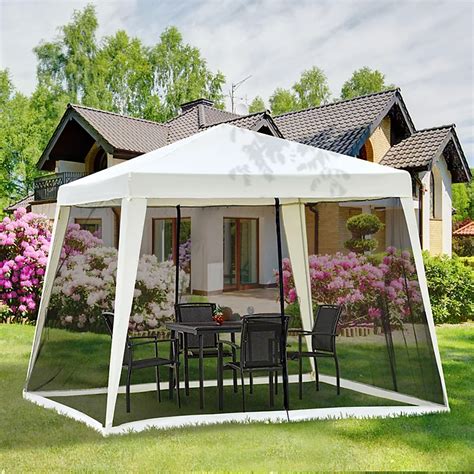 Outsunny 3x3m Outdoor Gazebo Canopy Tent Event Shelter W Mesh Screen