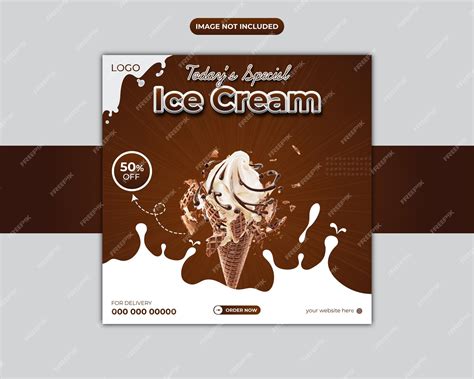 Premium Vector Special Ice Cream Social Media Banner Post Design And