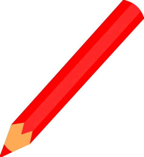 Pencil Red Clip Art At Vector Clip Art Online