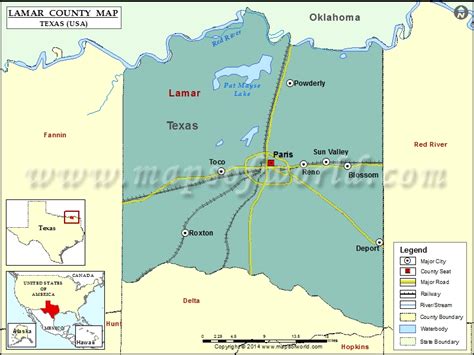 Lamar County Map Map Of Lamar County Texas