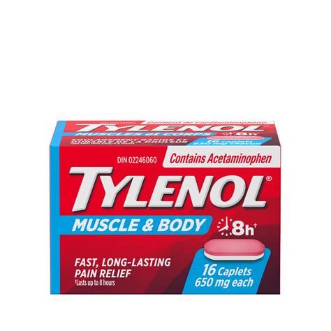 Tylenol Muscle Aches And Body Pain Relief Acetaminophen Caplets Walmart