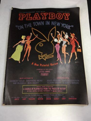 Revista Playboy Noviembre 1962 Avis Kimble En La Ciudad De Nueva York