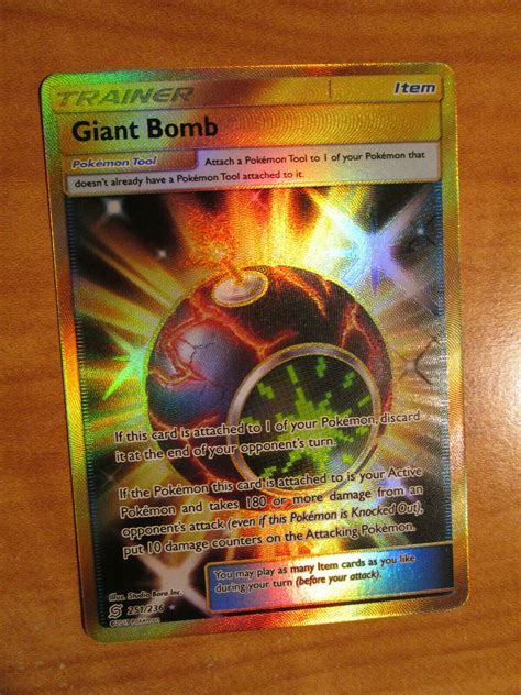 Giant Bomb Full Art Item 251236 Unified Minds Pokemon Card Tcg Online