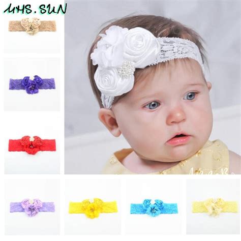 Mhssun Fashion Child Kids Hairbands Headwear Elastic Flower Baby Girls