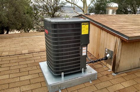 19 Ac Condenser Installed On A Roof Optimal Air Heating And Air