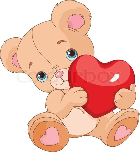 Teddy Bear Holding A Heart Drawing At Getdrawings Free Download