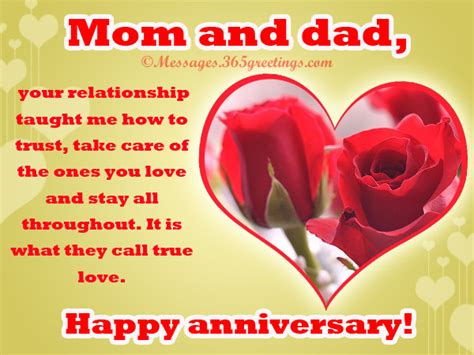 Mother is the reason why we are here in this world. Anniversary Messages for Parents - 365greetings.com