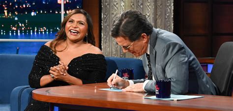Stephen Colbert Walked In On Mindy Kaling In Her Bra Before Late Show