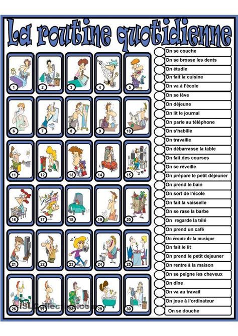 La Routine Quotidienne Teaching French French Activities French